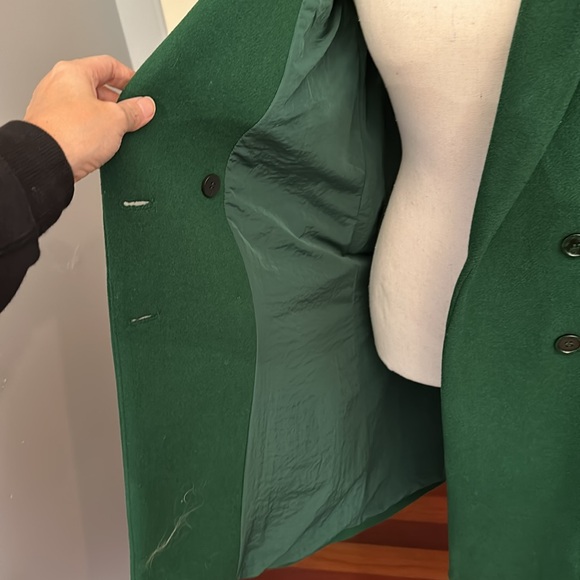 Zara wool like green coat, size xs - Picture 4 of 5